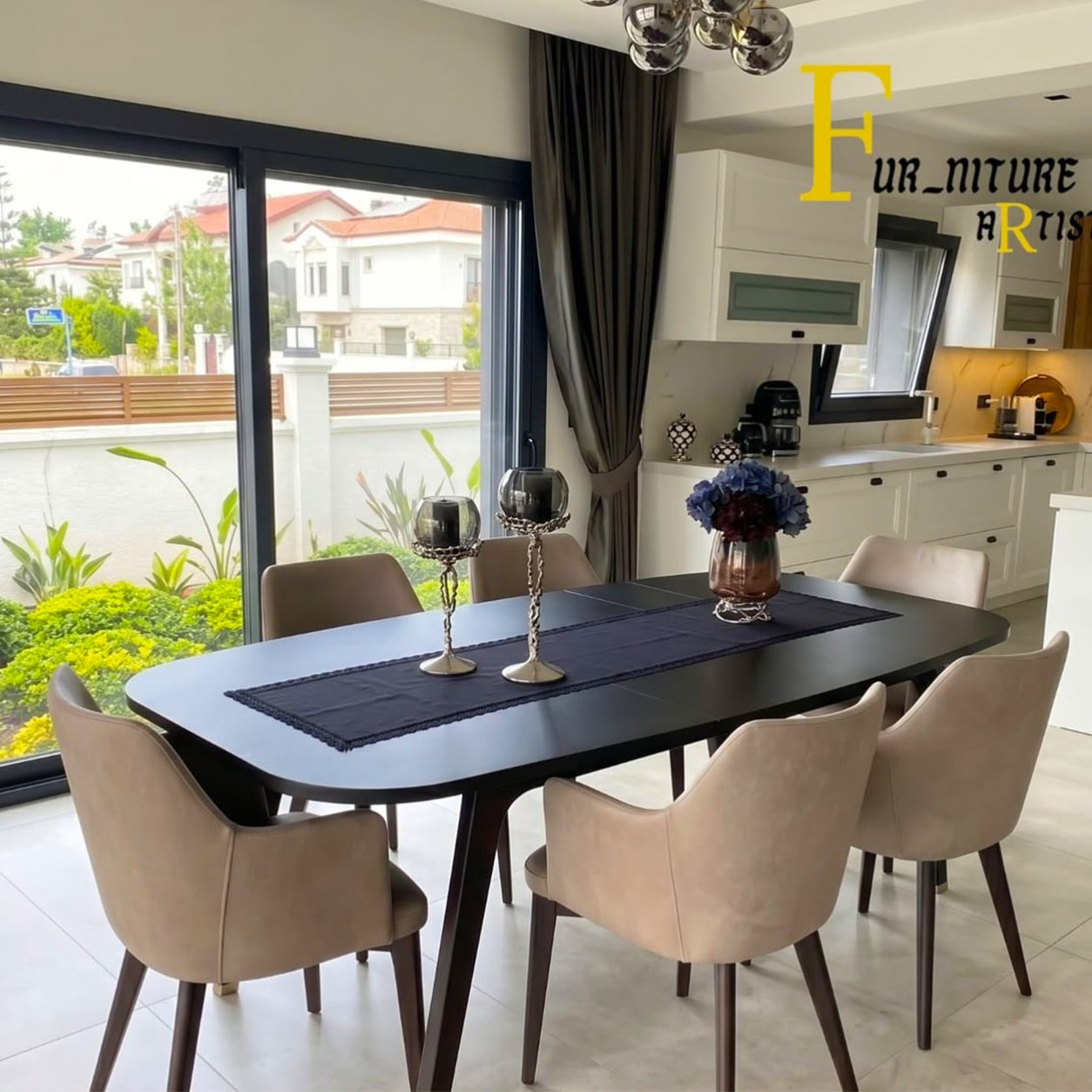 2 Modern Luxury Dining Set - Image 1
