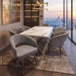 Contemporary Marble Dining Set