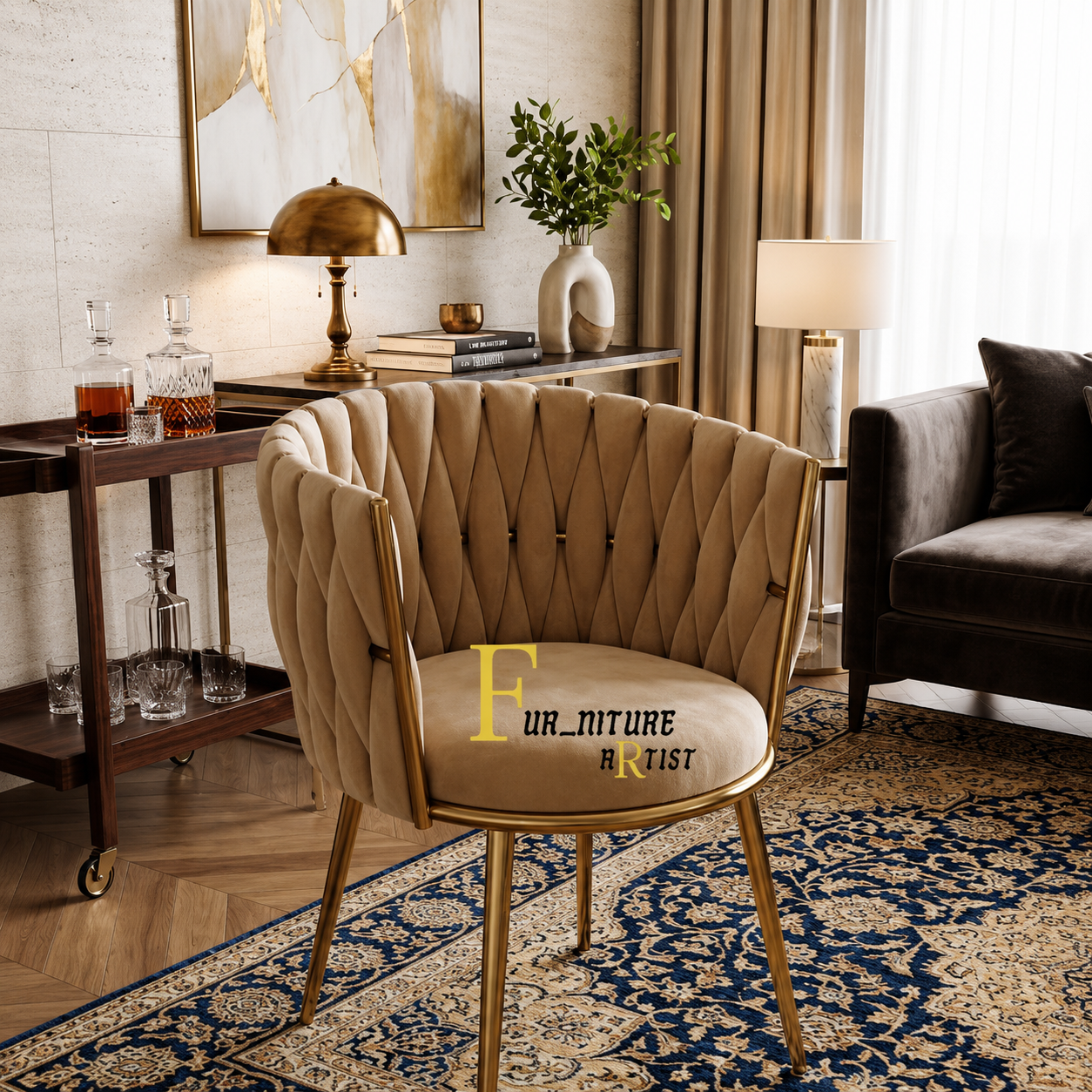 42fa56d6-baf3-4c99-914e-d6ef02191260 Luxury Velvet Dining Chair - Image 1
