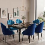 Blue Velvet Luxury Dining Set