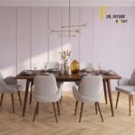 Soft Grey Wooden Dining Set