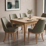 Olive Green Wooden Dining Set