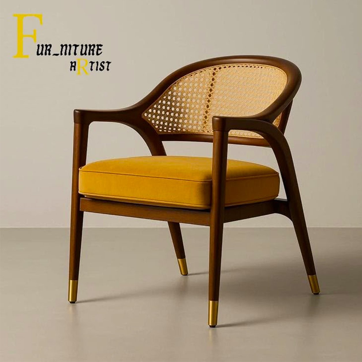 79 Modern Yellow Wire Chair - Image 1