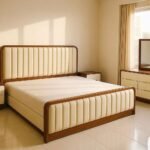 Wood Channel Tufted Bed
