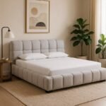 Grid Tufted Fabric Bed