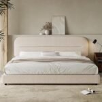 Luna Channel Bouclé Bed