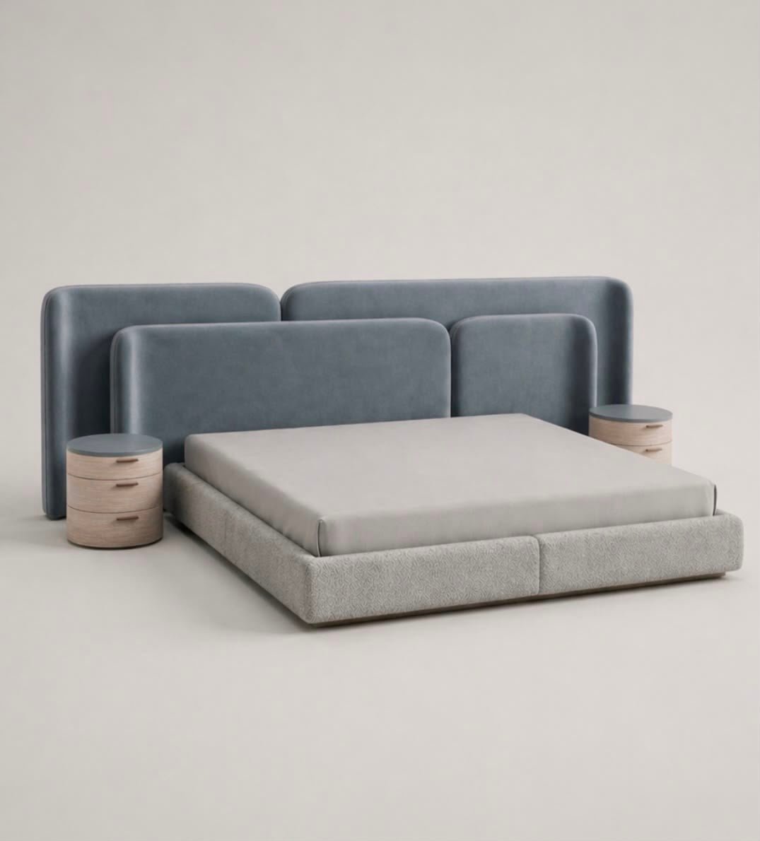 4c6b0f2f-19d0-4468-ae4a-832924cc4f5d Aura Slate Velvet Bed - Image 1